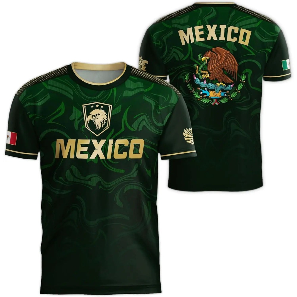 Outdoor Sports - 2026 Mexico National Flag Print T