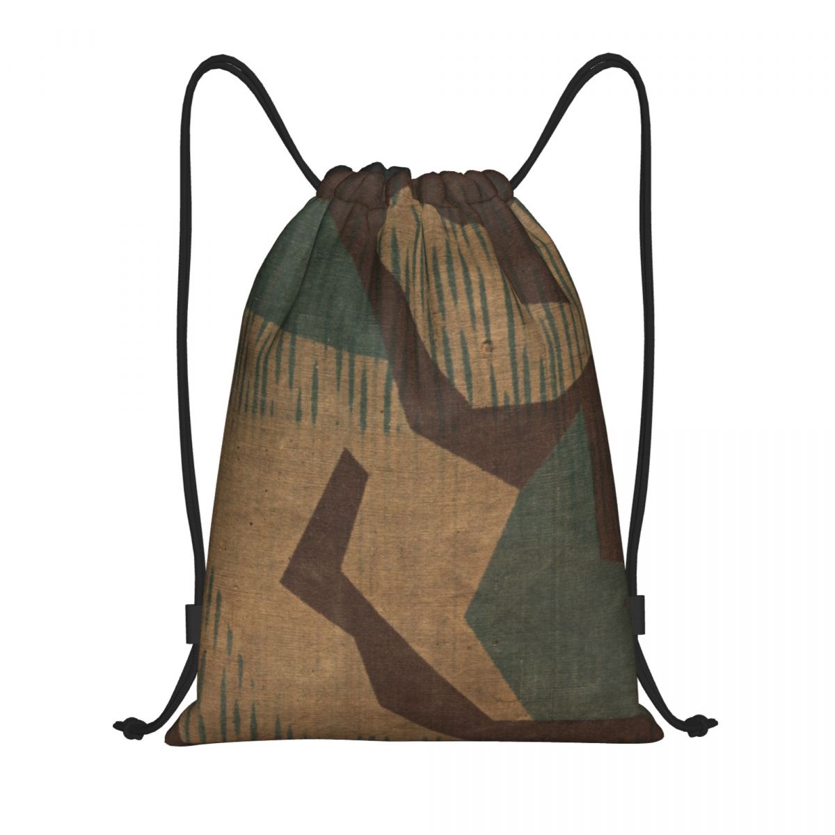 Outdoor Sport Backpack - Splintertarn German Camouflage Drawstring Bag Foldable