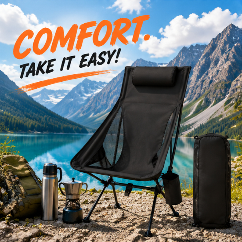 Outdoor Sport Chairs - Fishing Portable Foldable Camping Chair, Ultralight
