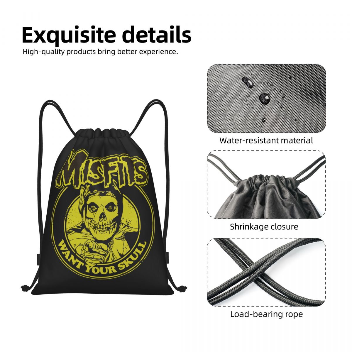 Horror Rock Roll Misfits Skull - огляд і ціна Outdoor Sport Backpack