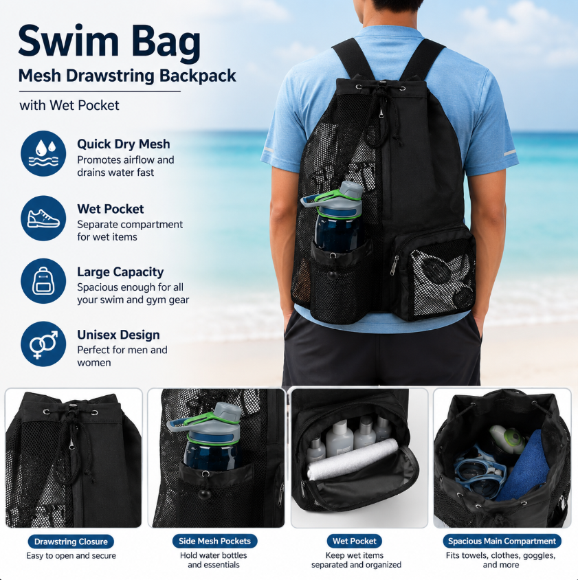 Drawstring Beach Storage Bag M - огляд і ціна Outdoor Sport Backpack