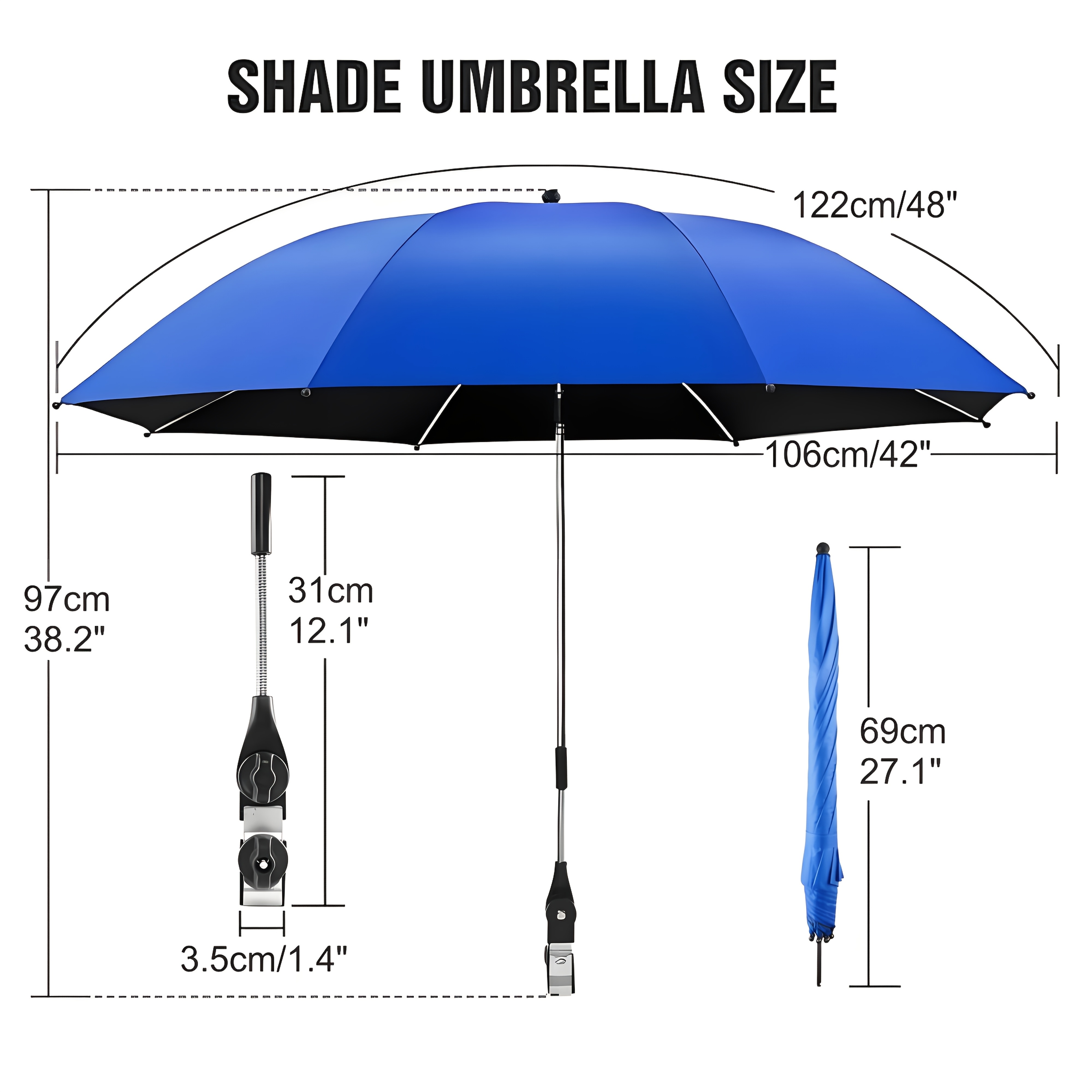 UPF50+ Personal Sun Shade Umbr - огляд і ціна Outdoor Sports Umbrella