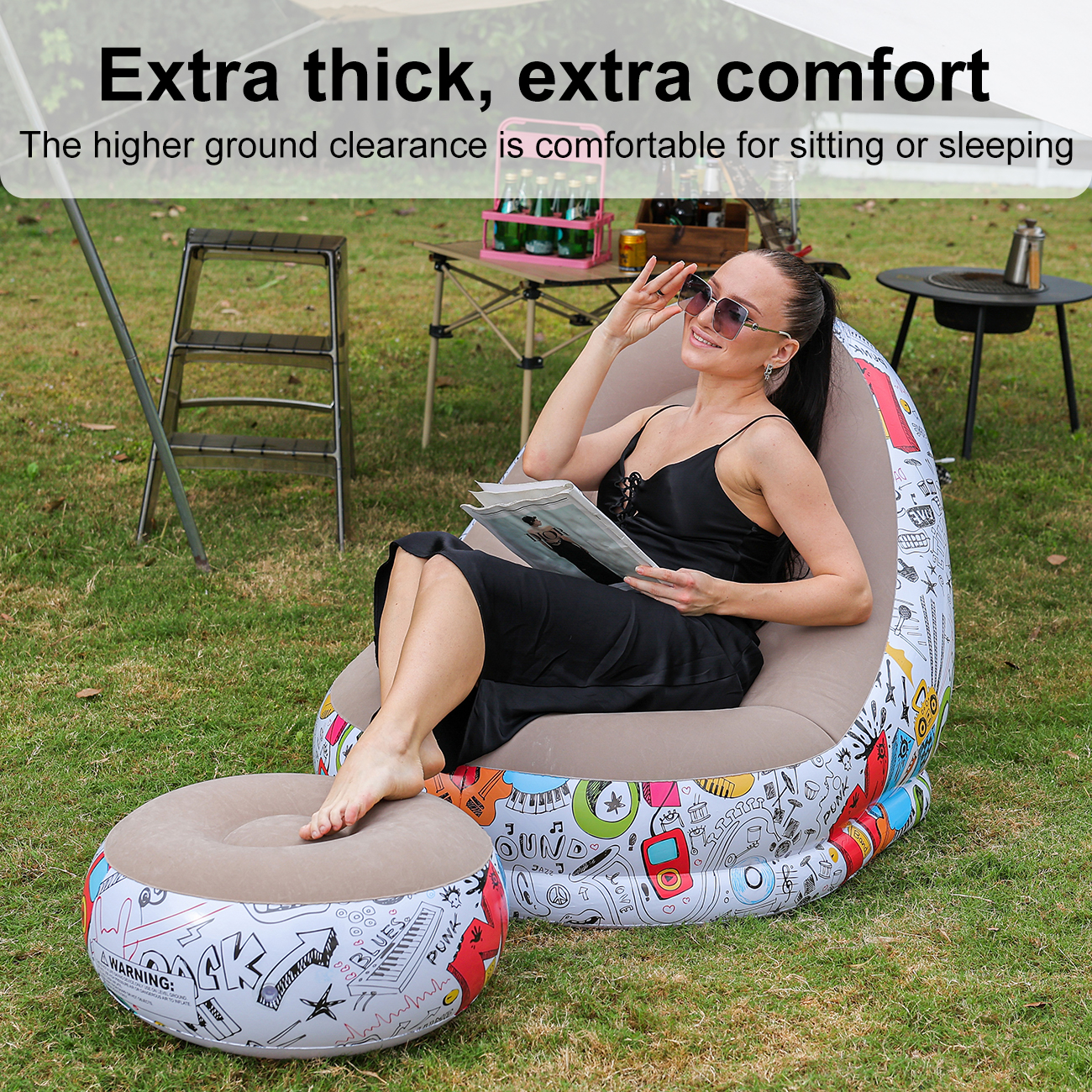 1PC Inflatable Lounger Chair w - огляд і ціна Outdoor Sport Chairs