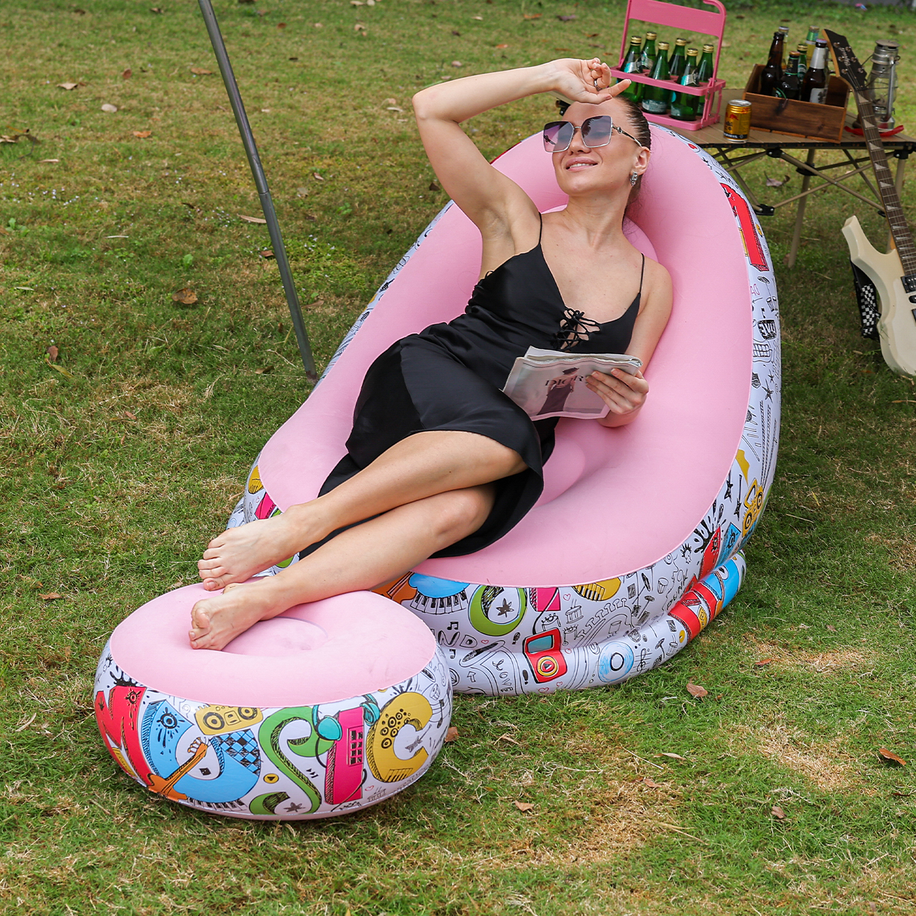 1PC Inflatable Lounger Chair w - огляд і ціна Outdoor Sport Chairs